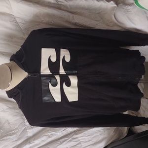 BILLABONG Leather Chest Logo Hoodie